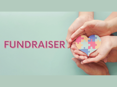 hands holding heart with fundraiser text