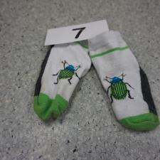 #7 - Ankle socks with green and blue bugs