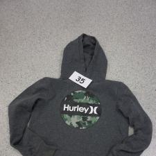 #35 Hoodie, grey, Hurley camo graphic
