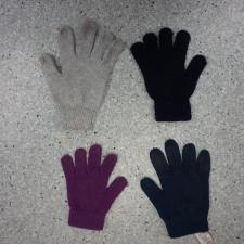 Single finger gloves black, grey, blue, pink
