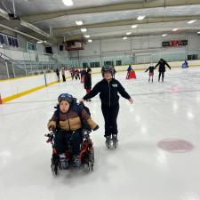 Skating can be fun for everyone - just wear a helmet! Skating at MRC